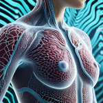 A close-up studio shot of a young adult with clear, healthy skin, subtly framed by an abstract, digital representation of a protective microbiome, depicted as a gentle, intricate network of light. The subject is fully clothed in a professional, modest, and appropriate attire top, set against a clean, minimalist scientific laboratory background. The lighting is soft and even, highlighting skin texture and a sense of scientific purity. perfect anatomy, correct proportions, well-formed hands, proper finger count, natural body proportions, natural pose, safe for work, appropriate content, professional, high quality studio photography, scientific illustration style.