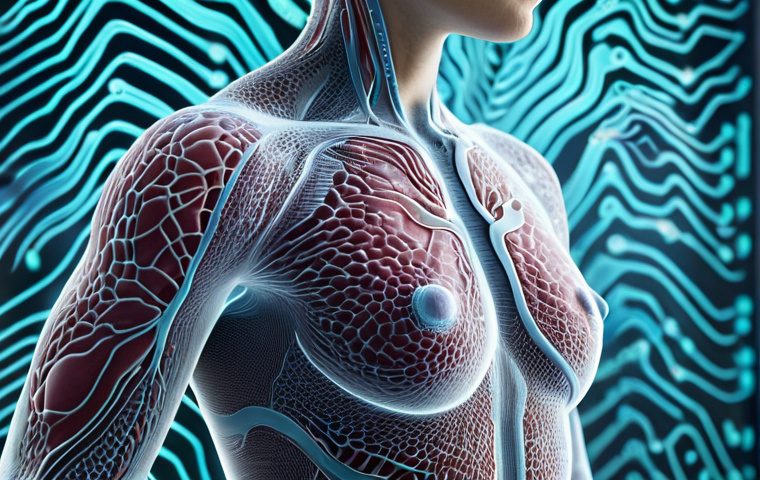 A close-up studio shot of a young adult with clear, healthy skin, subtly framed by an abstract, digital representation of a protective microbiome, depicted as a gentle, intricate network of light. The subject is fully clothed in a professional, modest, and appropriate attire top, set against a clean, minimalist scientific laboratory background. The lighting is soft and even, highlighting skin texture and a sense of scientific purity. perfect anatomy, correct proportions, well-formed hands, proper finger count, natural body proportions, natural pose, safe for work, appropriate content, professional, high quality studio photography, scientific illustration style.