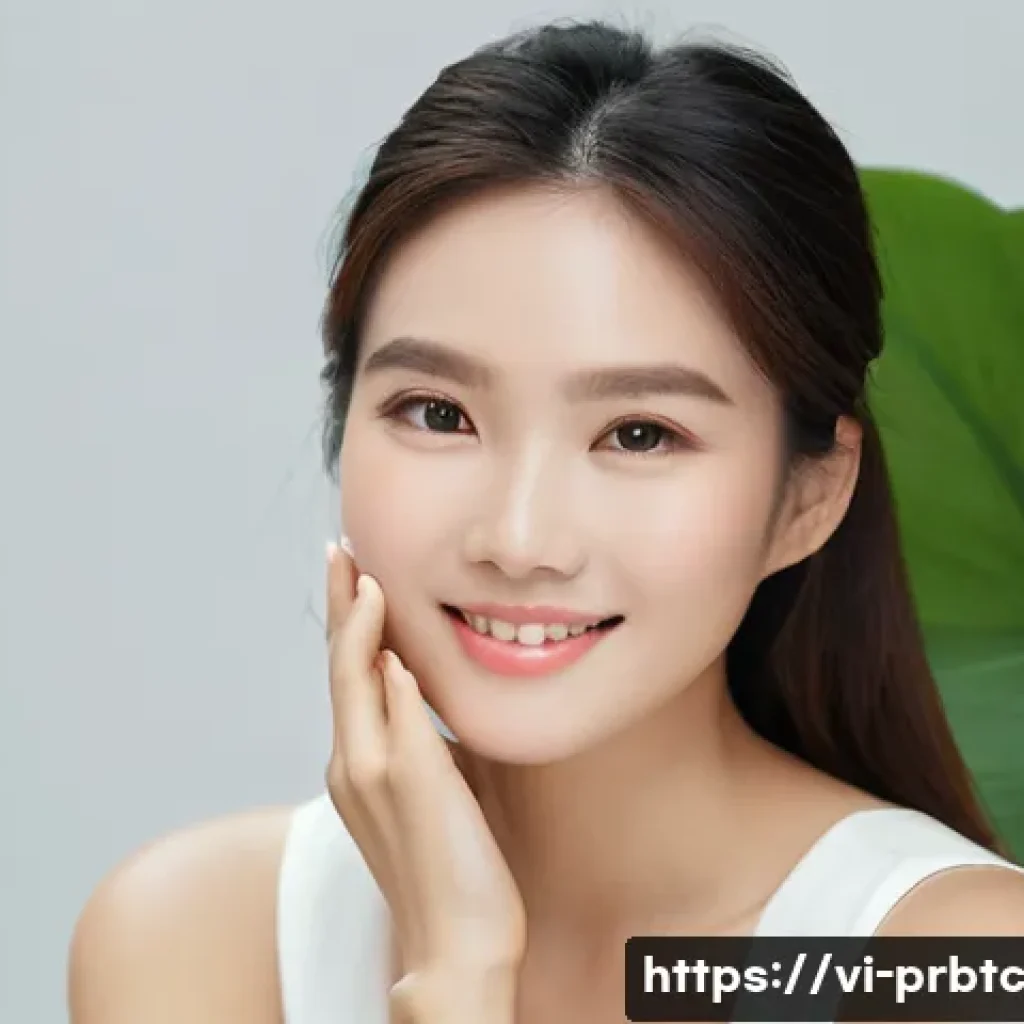 프로바이오틱 스킨케어와 피부 염증 완화 - **Prompt 1: A confident Vietnamese woman, mid-20s, showcasing healthy, radiant, and even-toned skin....