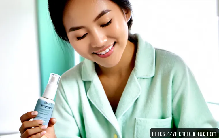 프로바이오틱 스킨케어의 사용자 경험 공유 - Photorealistic morning skincare routine in a bright contemporary apartment in Ho Chi Minh City, a Vi...